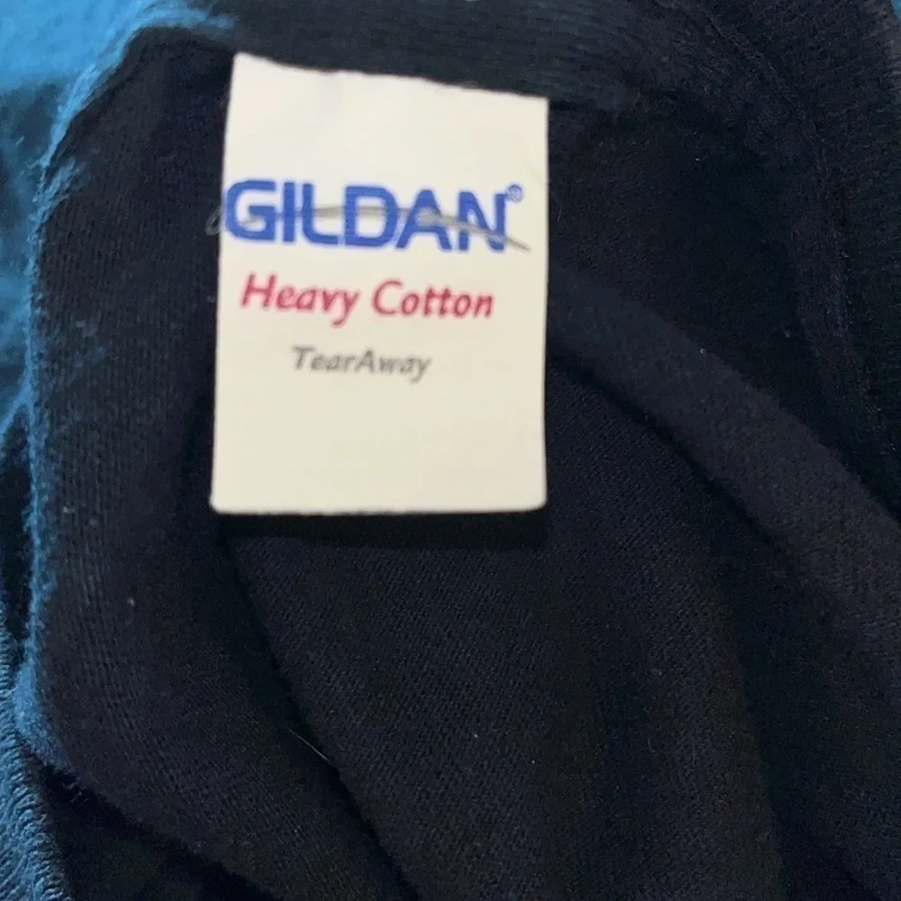 Gildan Black Graphic Band T Shirt Mens Short Sleeve 100% Cotton Tee size Large
